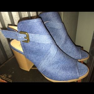 Denim wedges